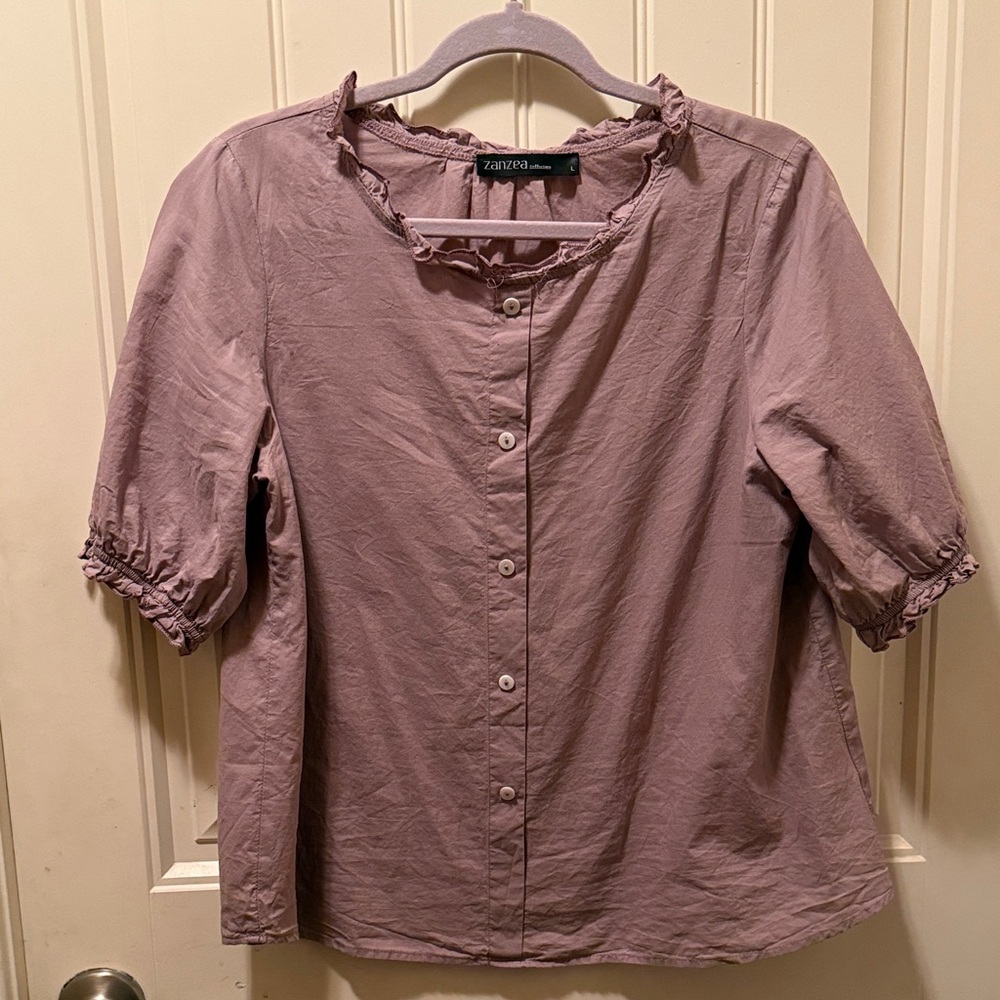 Lavender Ruffled Blouse